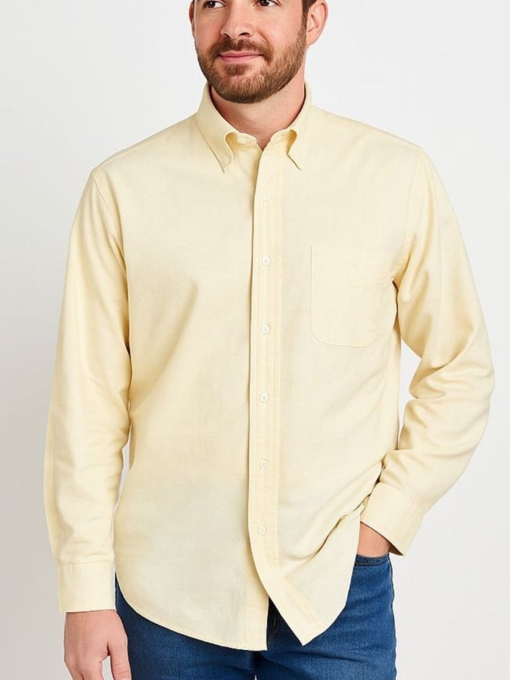 Brooks Brothers 346 Dress Shirt 17.5-35 Yellow Plaid 100% Cotton Classic XL